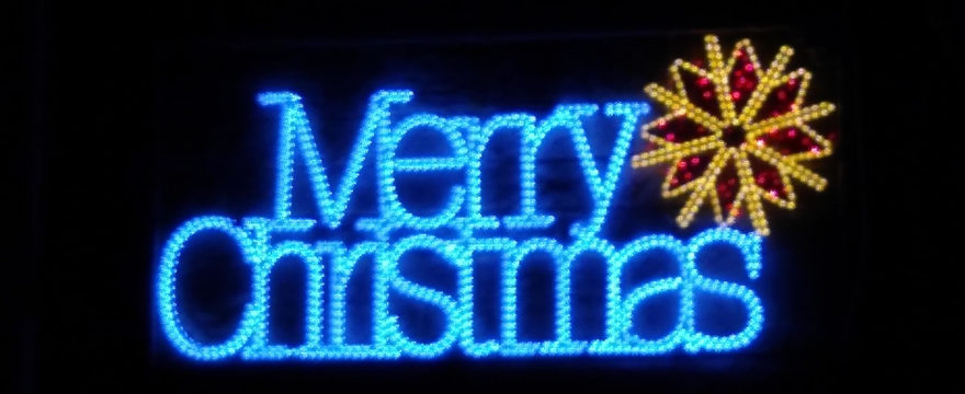 illuminated sign Merry Christmas